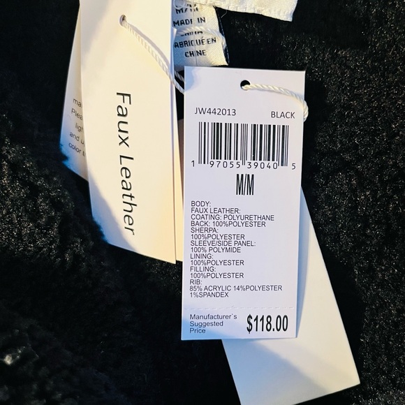 Jason Wu Bomber Jacket Faux Leather/Fur Sz M NWT! - Picture 5 of 12